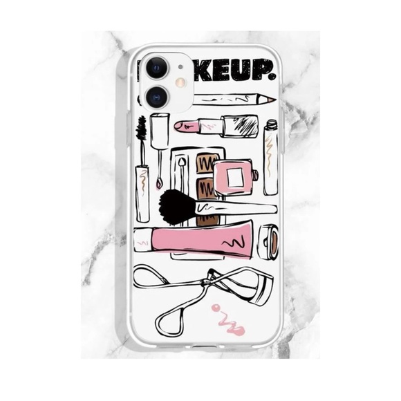 Cosmetic Pattern Clear IPHONE CASE  *BUNDLE FOR BETTER PRICE* 🛍 - Picture 2 of 3